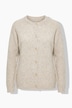 Strickjacke, meliert, Rundhals, Langarm