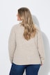 Strickjacke, meliert, Rundhals, Langarm