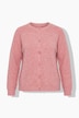 Strickjacke, meliert, Rundhals, Langarm