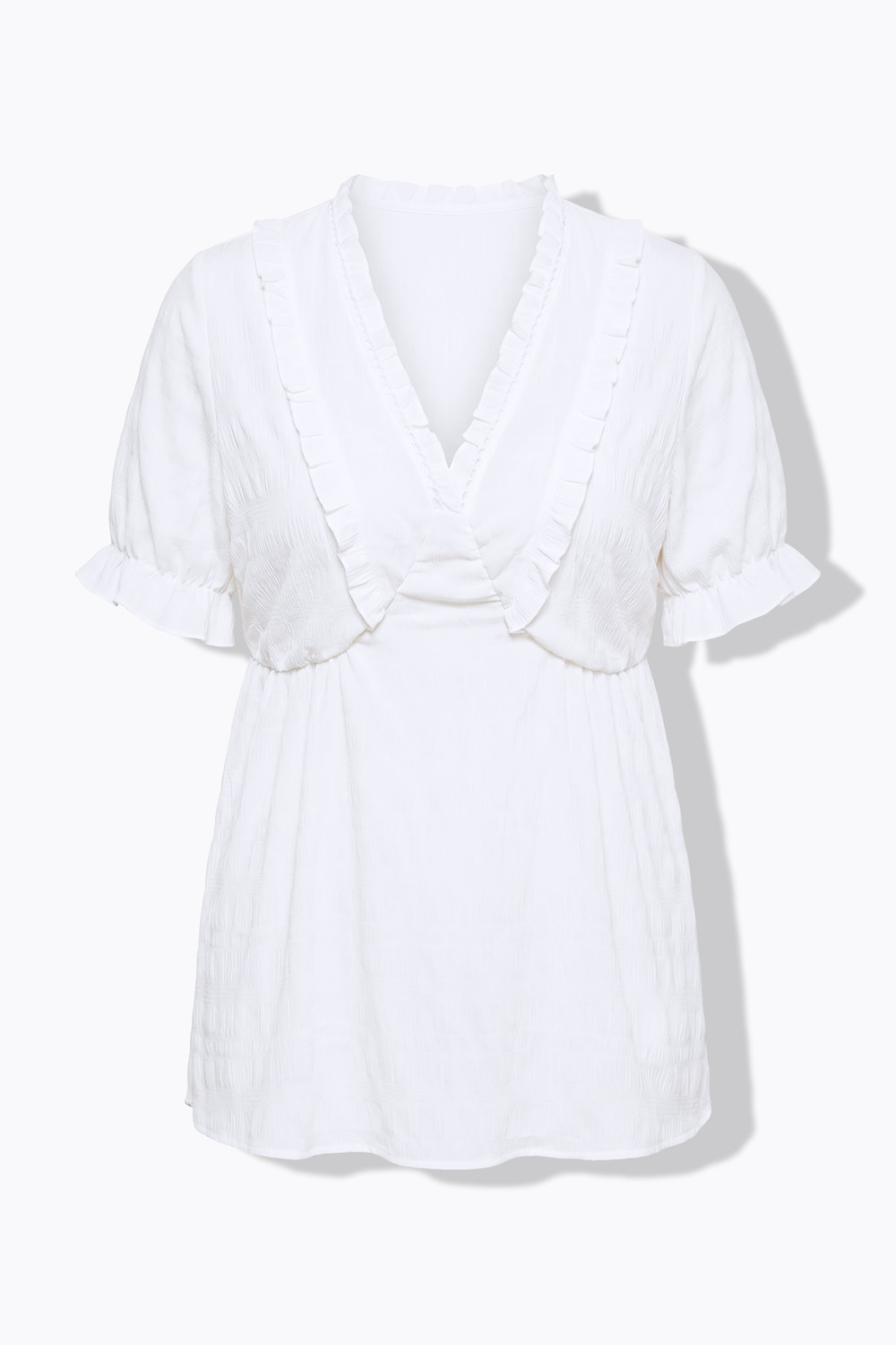 Stora storlekar Blus, Dam, vit, storlek: 58, Polyester, Mia Moda