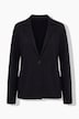 Strickblazer, Glitzereffekt, tailliert, Reverskragen, Langarm