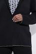 Strickblazer, Glitzereffekt, tailliert, Reverskragen, Langarm