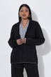 Strickblazer, Glitzereffekt, tailliert, Reverskragen, Langarm
