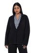 Strickblazer, Glitzereffekt, tailliert, Reverskragen, Langarm
