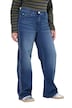 Jeans Mary, Ziernieten, weites Bein, Wascheffekte, Stretch