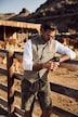 Gilet, klederdracht, gebreide achterkant, tot 8XL