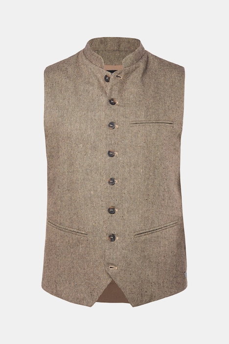 Gilet, klederdracht, gebreide achterkant, tot 8XL