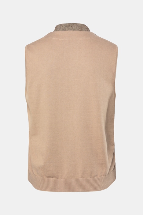 Gilet, klederdracht, gebreide achterkant, tot 8XL