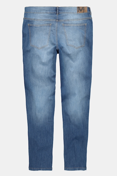 Jeans, buik-fit, regular fit, 5-pocket, destroy denim, tot 72
