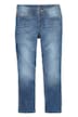 Džíny, střih Bauchfit, klasický střih, 5 kapes, denim s efektem opotřebení, do vel. 72