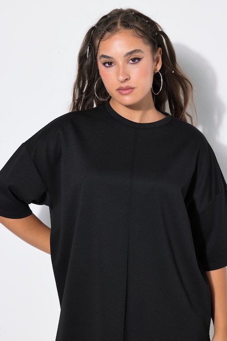 T-shirt i oversized modell och scuba-jersey