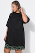 T-shirt i oversized modell och scuba-jersey