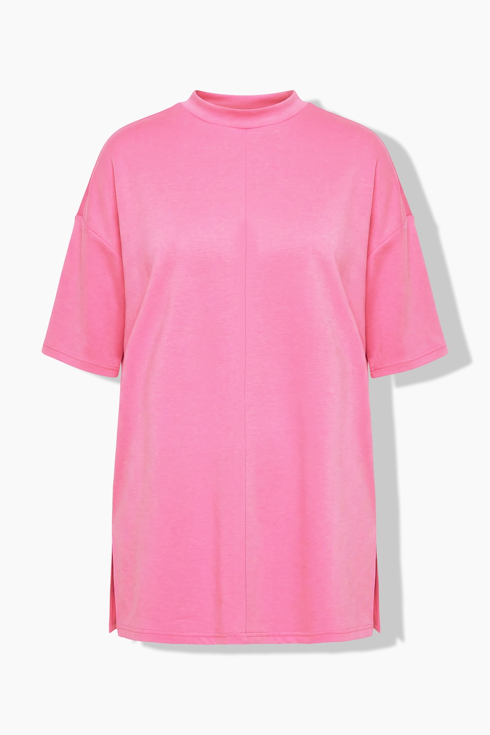 Stora storlekar T-shirt i oversized modell och scuba-jersey, Dam, rosa, storlek: 50/52, Polyester/Viskos, Studio Untold