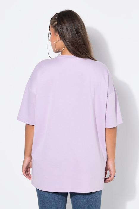 T-shirt i oversized modell och scuba-jersey