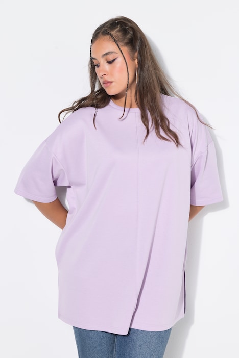 T-shirt i oversized modell och scuba-jersey