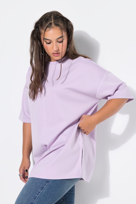 T-shirt i oversized modell och scuba-jersey