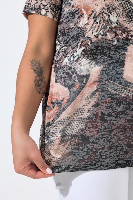 T-shirt motif désert, manches courtes et coupe Comfort Fit