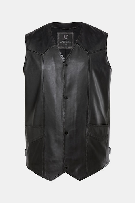 Leder-Weste, Leder, Lammnappa, 2 Taschen, bis 7 XL