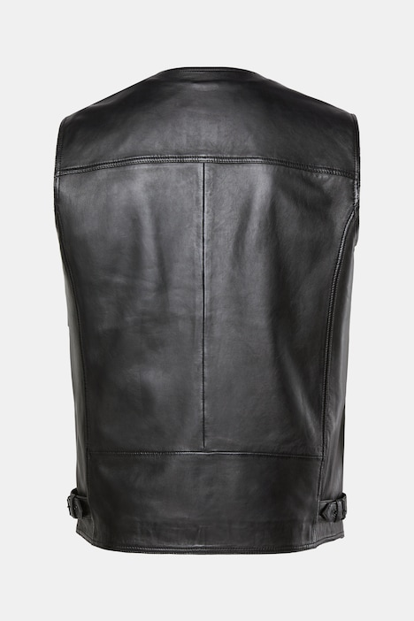 Leder-Weste, Leder, Lammnappa, 2 Taschen, bis 7 XL