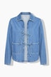 Giacca a camicia di jeans dal taglio oversize con allacciatura