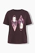 T-Shirt, Boxy Fit, Pumps-Motiv, Ziersteinchen