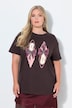 T-Shirt, Boxy Fit, Pumps-Motiv, Ziersteinchen