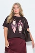 T-Shirt, Boxy Fit, Pumps-Motiv, Ziersteinchen