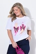 T-Shirt, Boxy Fit, Pumps-Motiv, Ziersteinchen