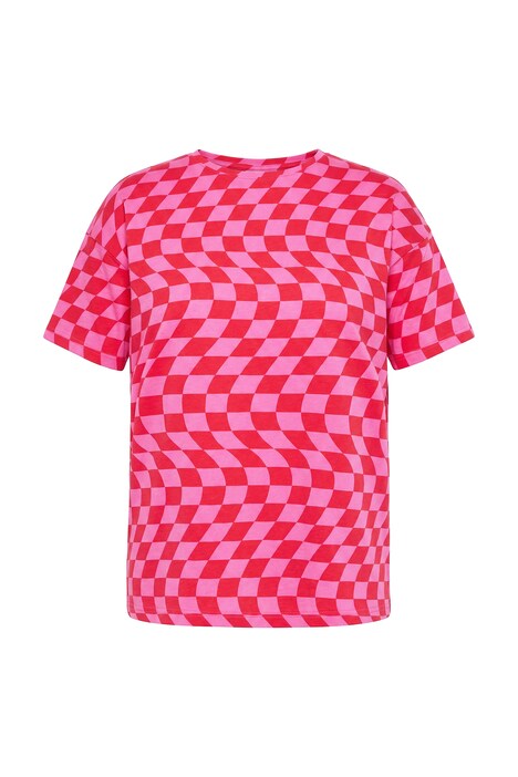 Tričko, oversize střih, šachovnicový vzor
