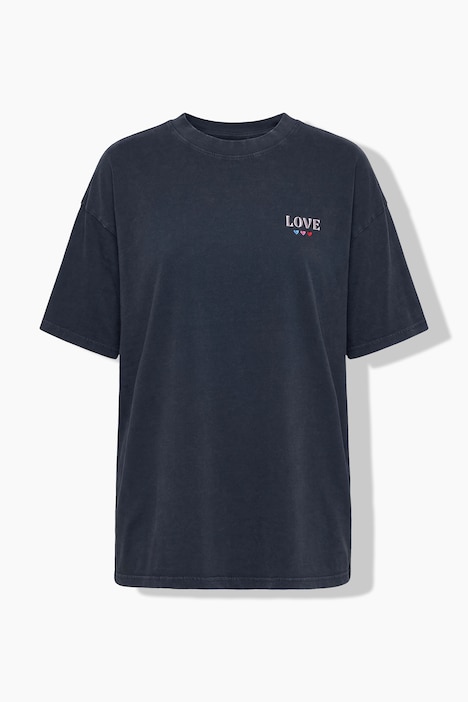 T-skjorte med print og acid wash