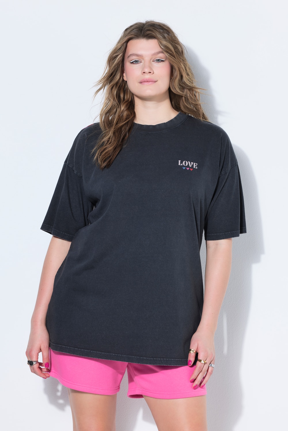 T-Shirt, oversized, Prints vorne/hinten, Vintage Look