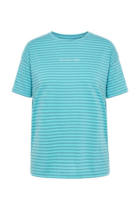 Tričko, volný střih, proužky, výrazný motiv