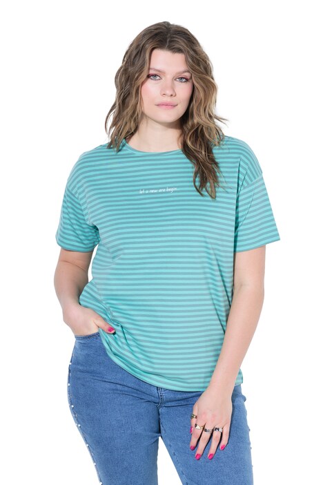 Tričko, volný střih, proužky, výrazný motiv