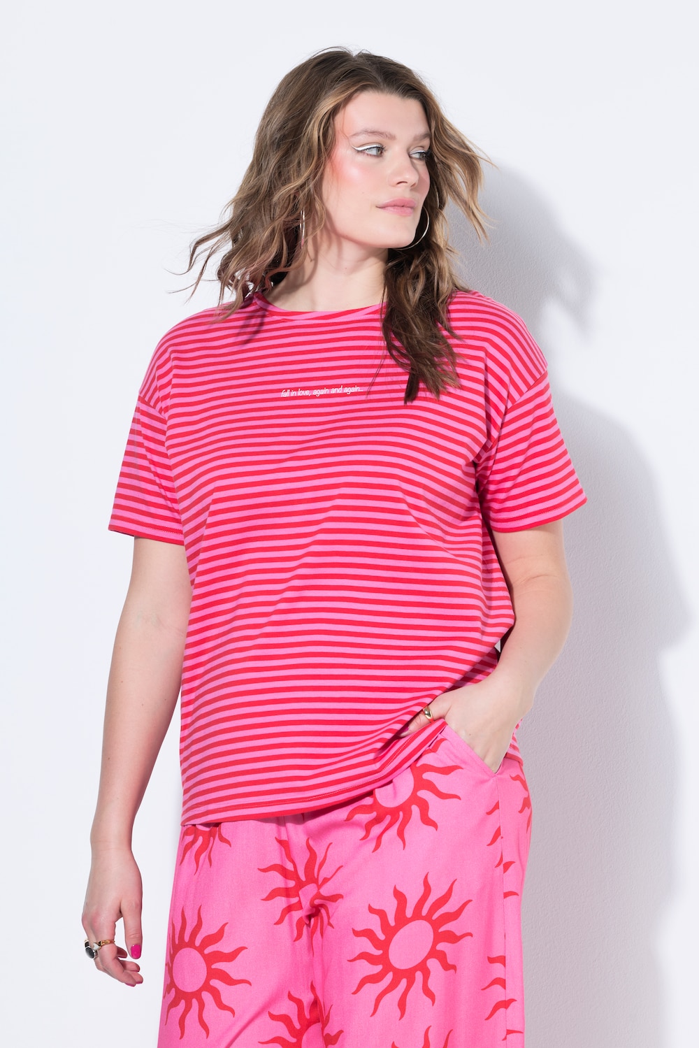 T-Shirt, oversized, Ringel, Statement