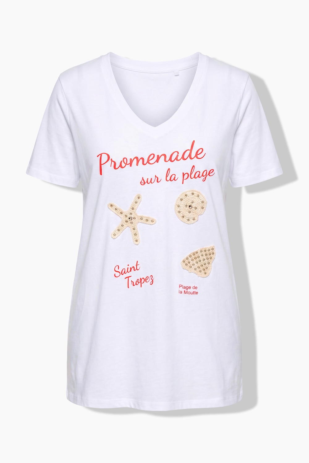 Stora storlekar T-shirt, Dam, vit, storlek: 56, Bomull, Angel of Style