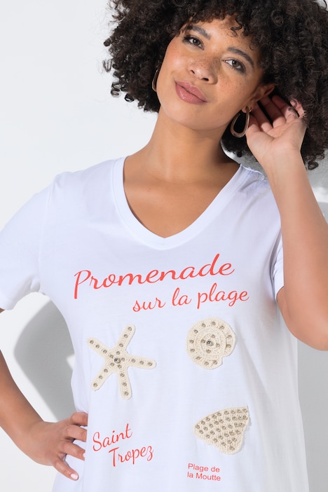 T-shirt, comfort fit, muslinge-applikationer