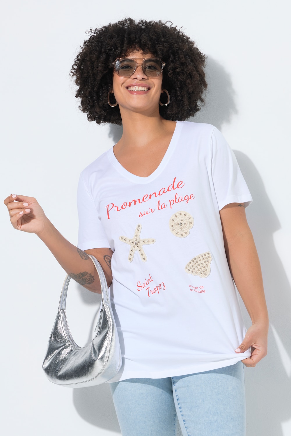 T-shirt, comfort fit, muslinge-applikationer