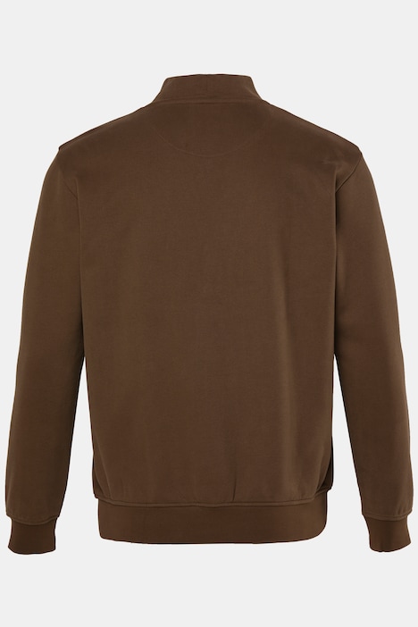 Sweatjacke, V-Ausschnitt, Knopfleiste, bis 8 XL
