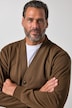 Sweatjacke, V-Ausschnitt, Knopfleiste, bis 8 XL