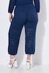 Culotte, weites, gerades Bein, Ajour-Strick, Elastikbund