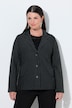 Jacke, Silber-Nadelstreifen, A-Linie, Reverskragen
