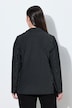 Jacke, Silber-Nadelstreifen, A-Linie, Reverskragen