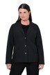 Jacke, Silber-Nadelstreifen, A-Linie, Reverskragen