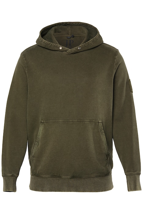 Mikina s kapucí, sepraný vzhled, vintage vzhled, až do velikosti 8 XL