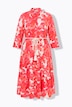 Blusenkleid, A-Linie, Midilänge, Blumen-Muster