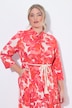 Blusenkleid, A-Linie, Midilänge, Blumen-Muster