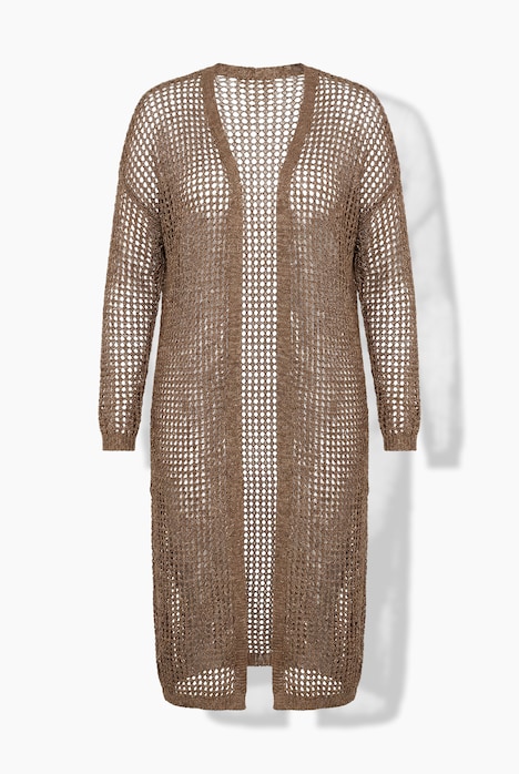 Vest, loose fit, opengewerkt breisel, glittereffect