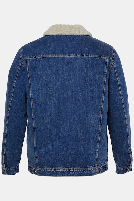 Jeansjacke, Denim, Teddykragen, Teddyfutter, bis 8 XL