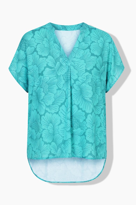 Blouse, oversized, met bloemen print