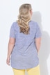T-shirt, taglio svasato, righe, stampa limoni e strass